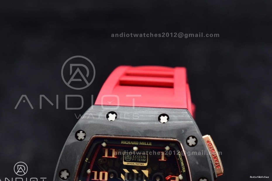 Lotus Edition 1020 RM011 Crystal Dial A7750 V Rubber Red on Strap ModernLook Best Chrono NTPT KVF 1:1 1117